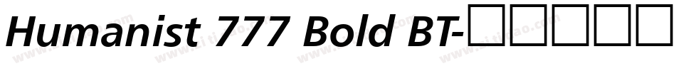 Humanist 777 Bold BT字体转换